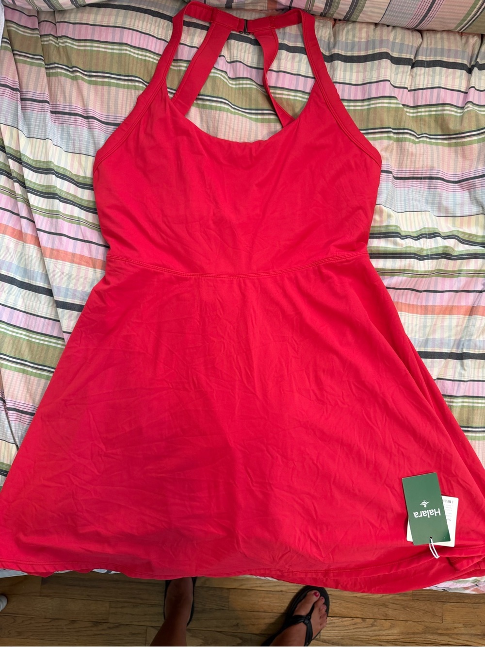 Halara Red Women’s Racerback Easy Peasy Dress, NWT, $45